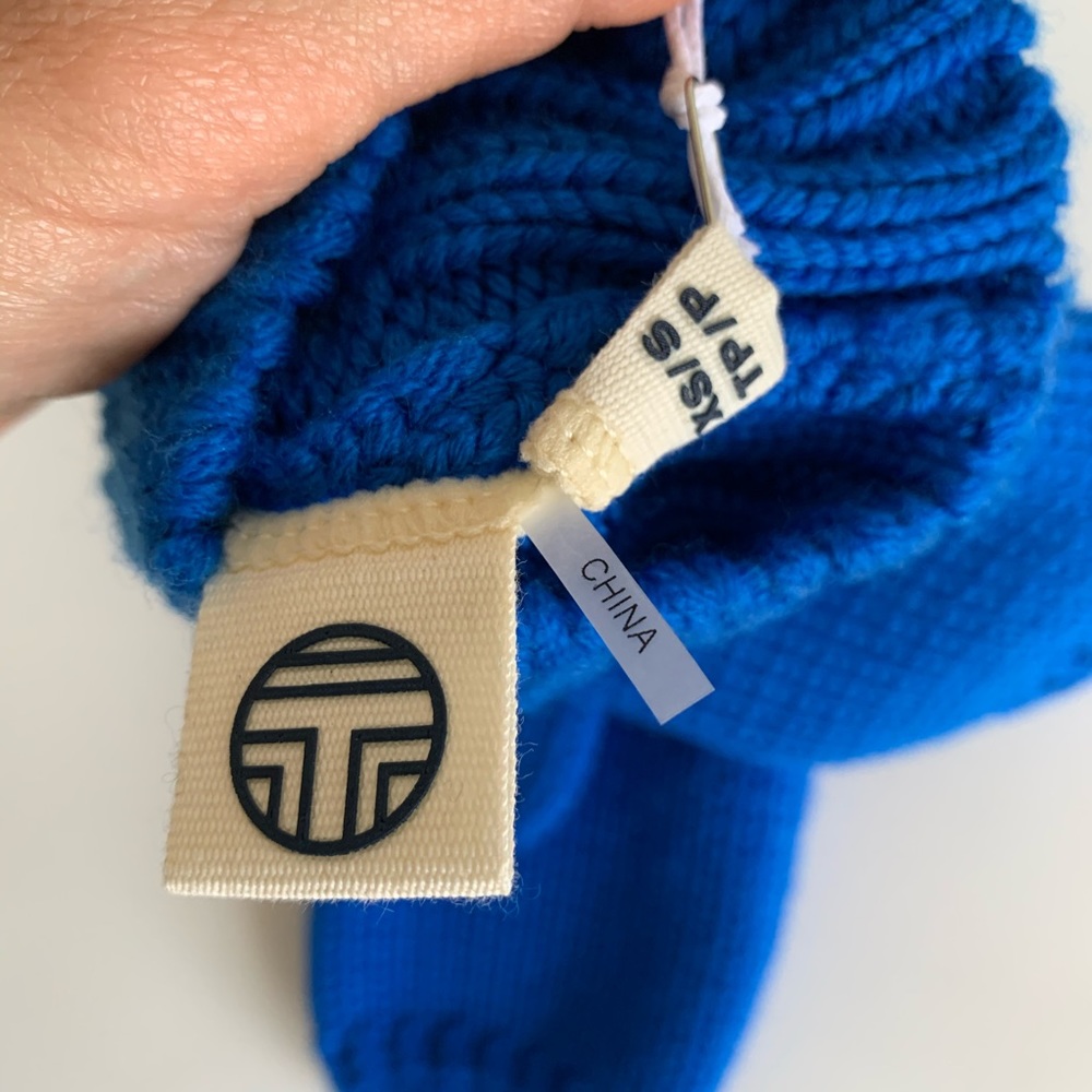 Tory Burch Sport Merino Little Grumps Mittens Blue - Picture 7 of 11